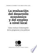 libro La Evaluacion Del Desarrollo Economico Y Del Empleo A Nivel Local
