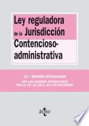 libro Ley Reguladora De La Jurisdicción Contencioso Administrativa