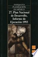 libro Plan Nacional De Desarrollo, Informe De Ejecucion 1993