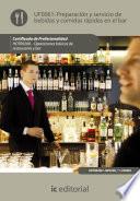 libro Preparación Y Servicio De Bebidas Y Comidas Rápidas En El Bar. Hotr0208