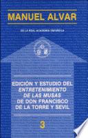 libro Edición Y Estudio Del Entretenimiento De Las Musas De Don Francisco De La Torre Y Sevil