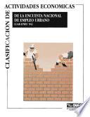 libro Clasificación De Actividades Económicas De La Encuesta Nacional De Empleo Urbano. Cae Eneu 94