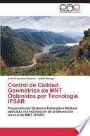 libro Control De Calidad Geometrica De Mnt Obtenidos Por Tecnologia Ifsar