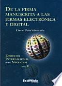 libro De La Firma Manuscrita A Las Firmas Electrónica Y Digital