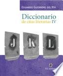 libro Diccionario De Citas Literarias Iv