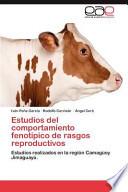 libro Estudios Del Comportamiento Fenotípico De Rasgos Reproductivos