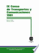 libro Ix Censo De Transportes Y Comunicaciones, 1981. Datos De 1980. Resumen General. Censo Económicos, 1981