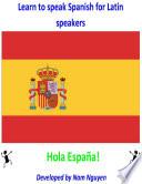 libro Learn To Speak Spanish For Latin Speakers