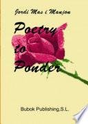 libro Poetry To Ponder