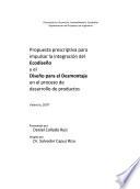 libro Propuesta Prescriptiva Para Impulsar La Integracion Del Ecodiseno Y El Diseno Para El Desmontaje En El Proceso De Desarrollo De Productos