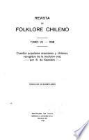 libro Revista De Folklore Chileno