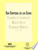 libro San Cristóbal De Las Casas. Cuaderno De Información Básica Para La Planeación Municipal
