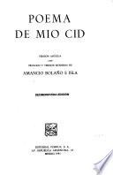 libro Poema De Mío Cid