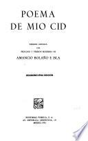 libro Poema De Mío Cid