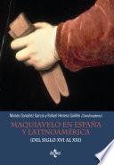 libro Maquiavelo En España Y Latinoamérica