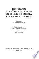 libro Transición A La Democracia En El Sur De Europa Y América